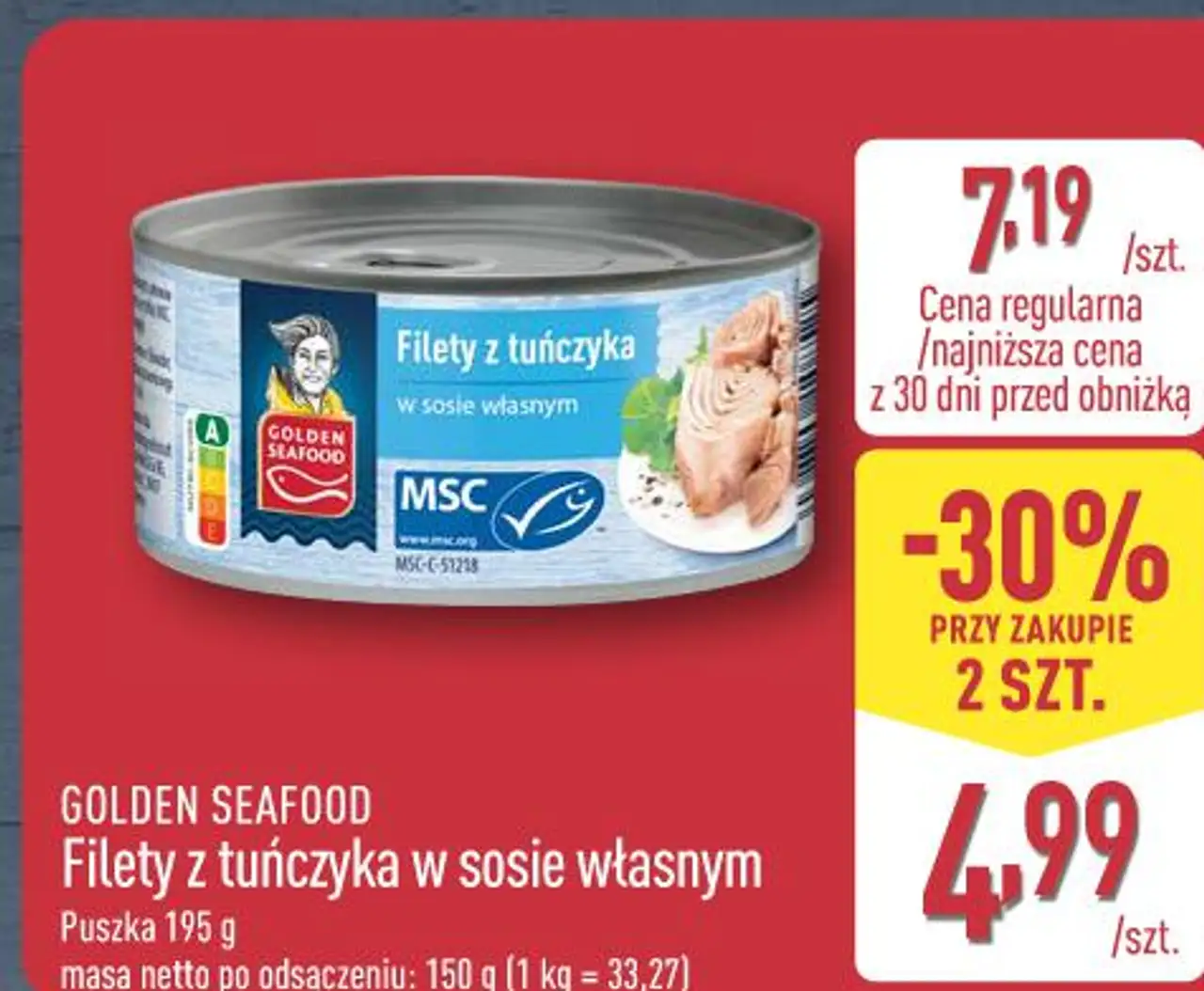 Golden Seafood Filety z tuńczyka w sosie własnym