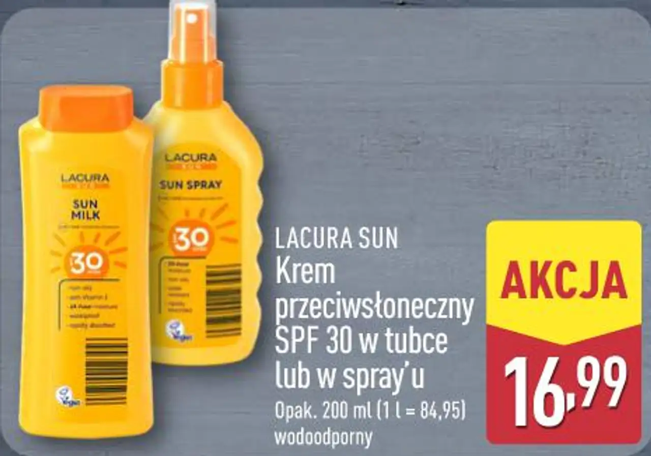LACURA SUN Krem przeciwsłoneczny SPF 30 w tubce lub w spray'u