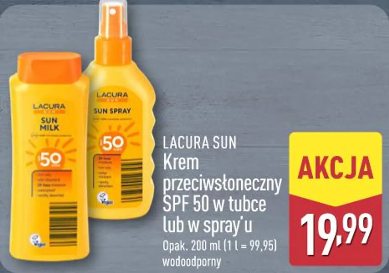 LACURA SUN Krem przeciwsłoneczny SPF 50 w tubce lub w spray'u