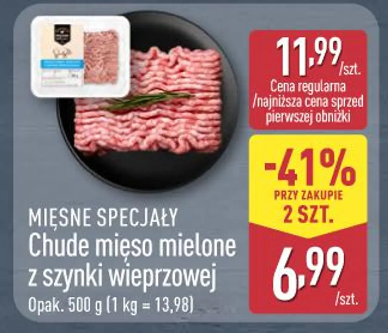 MIĘSNE SPECJAŁY Chude mięso mielone z szynki wieprzowej