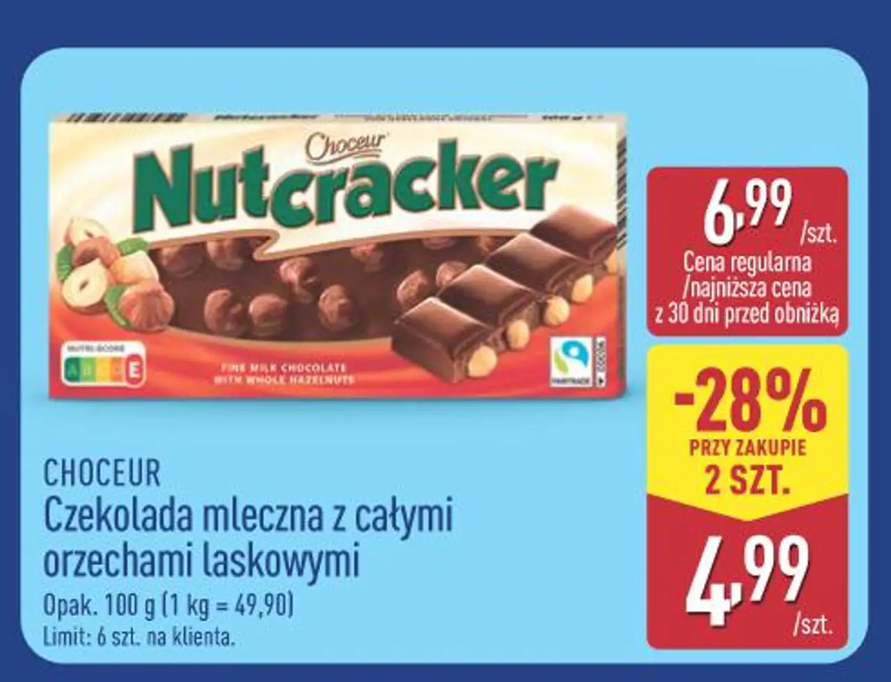 Choceur Czekolada mleczna z całymi orzechami laskowymi