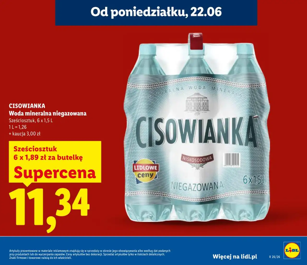 Cisowianka Woda mineralna niegazowana