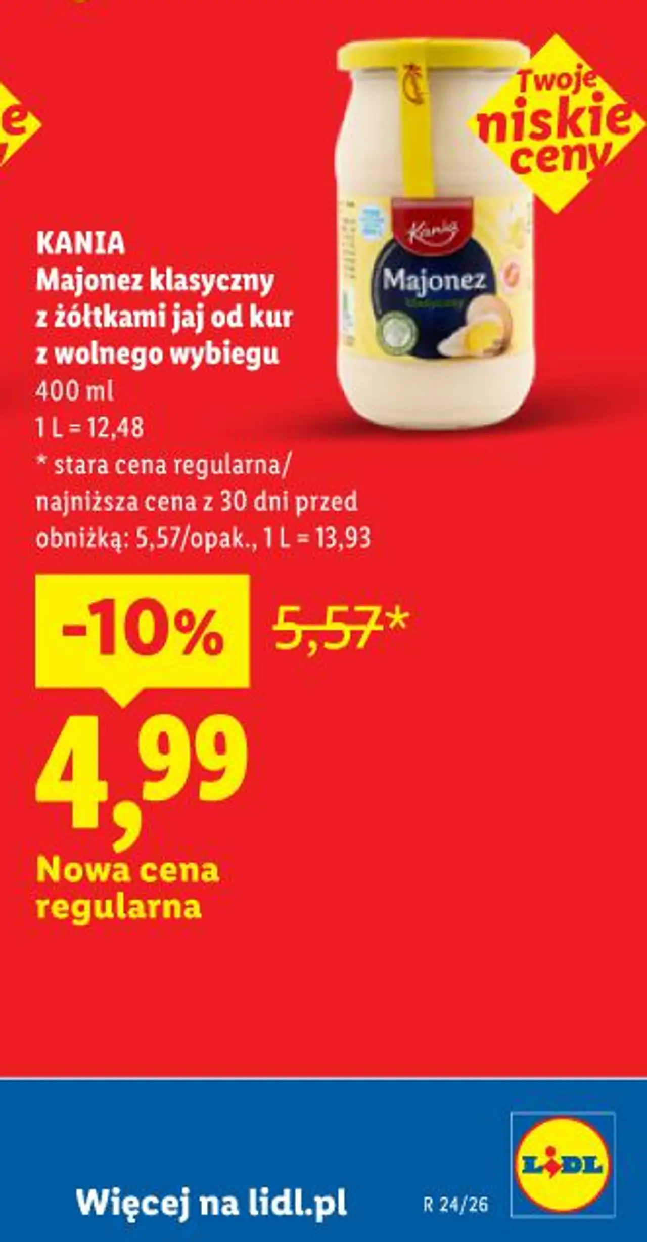KANIA Majonez klasyczny z żółtkami jaj od kur z wolnego wybiegu