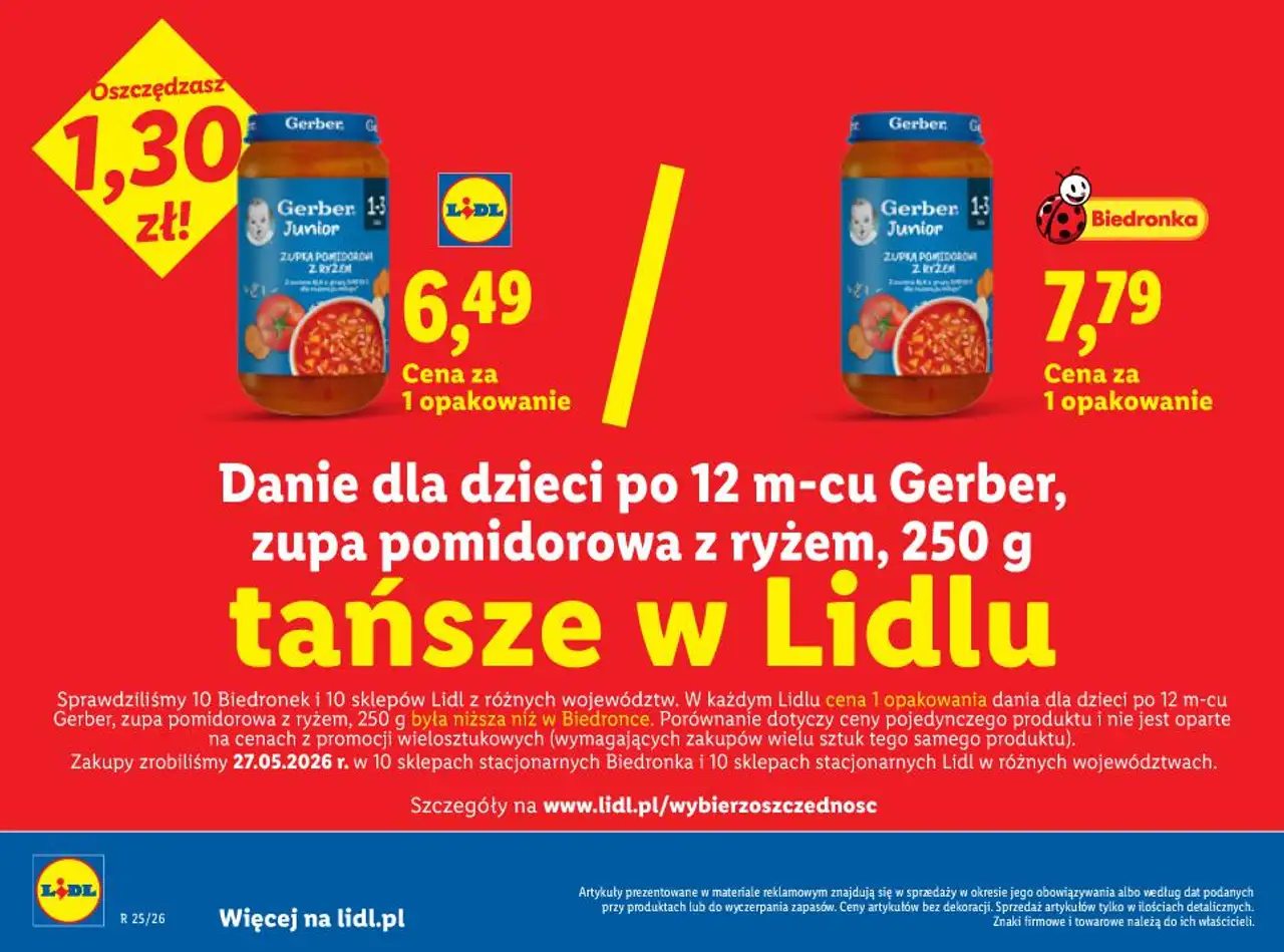 Gerber Danie dla dzieci po 12 m-cu zupa pomidorowa z ryżem, 250 g