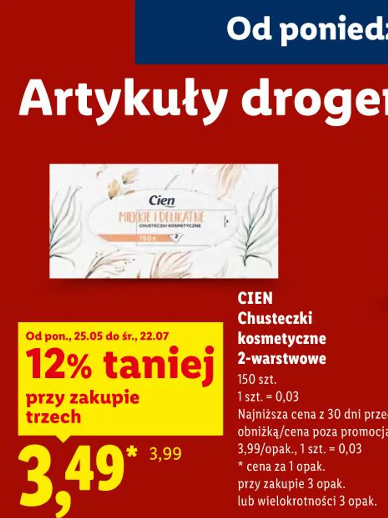 CIEN Chusteczki kosmetyczne 2-warstwowe