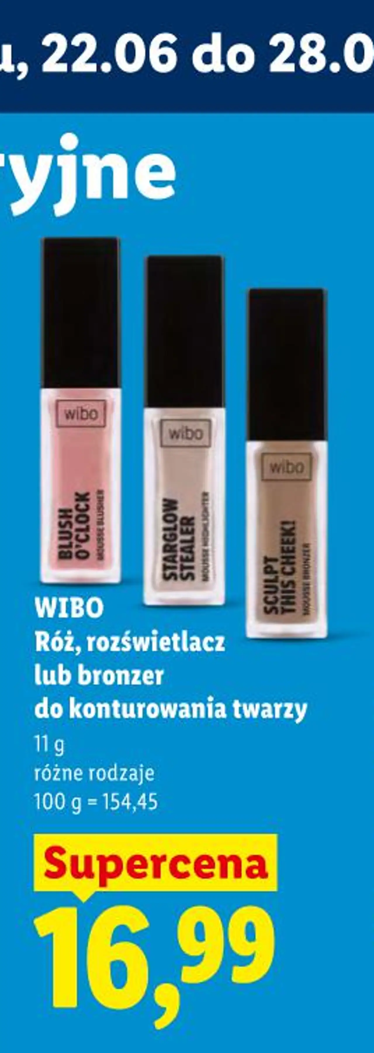 WIBO Róż, rozświetlacz lub bronzer do konturowania twarzy