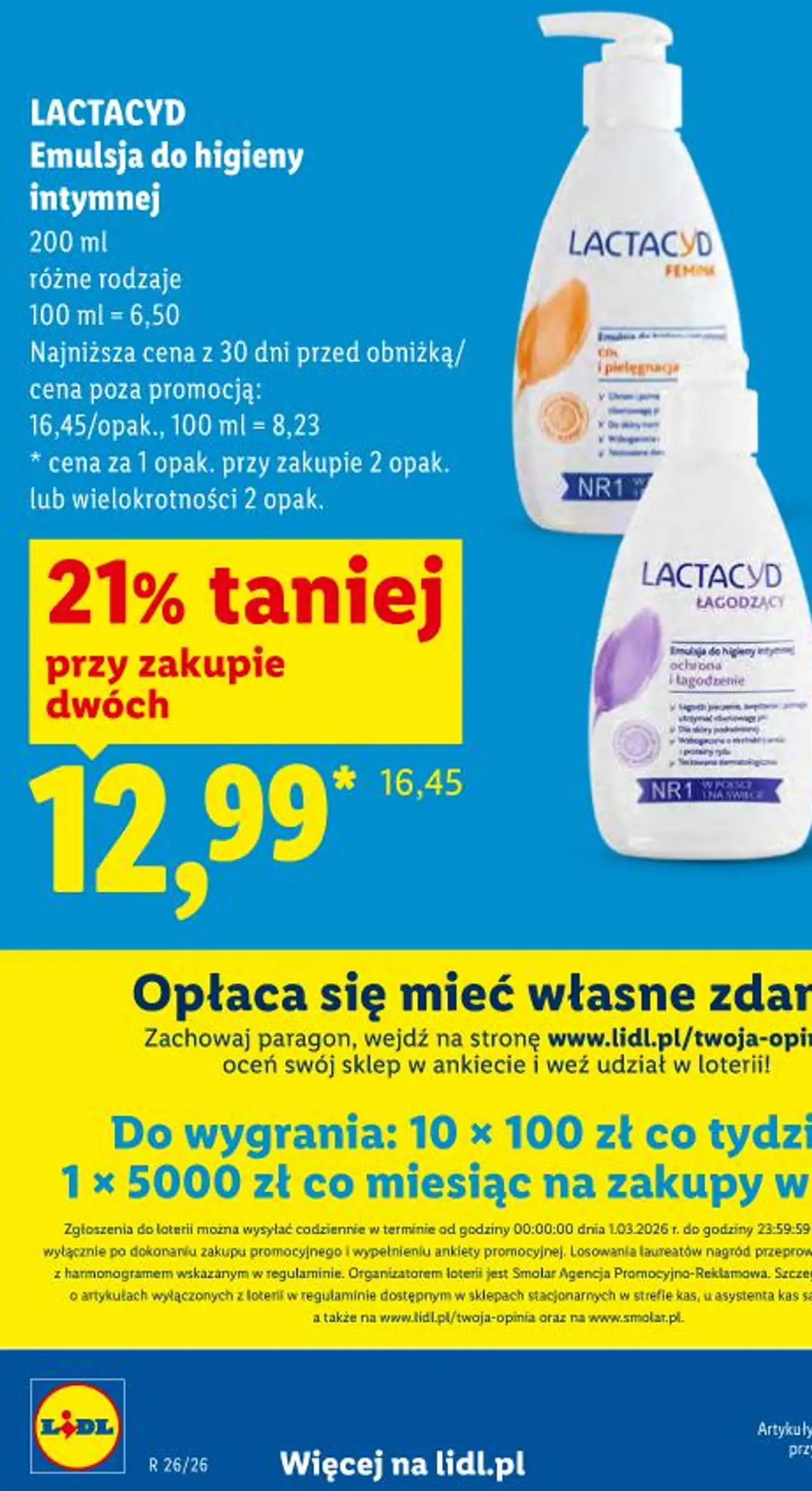 LACTACYD Emulsja do higieny intymnej