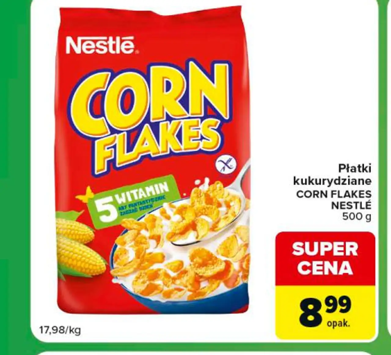 Płatki kukurydziane CORN FLAKES NESTLÉ