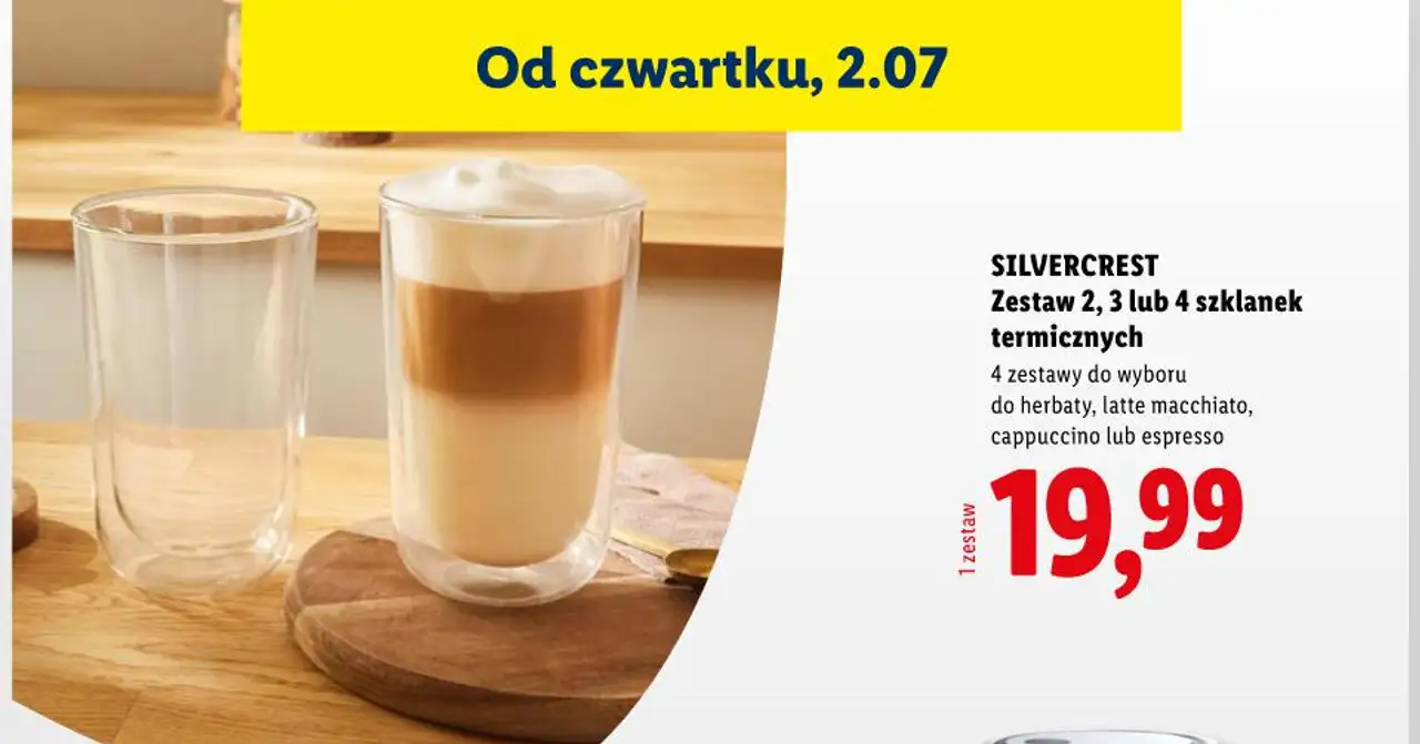 SILVERCREST Zestaw 2, 3 lub 4 szklanek termicznych