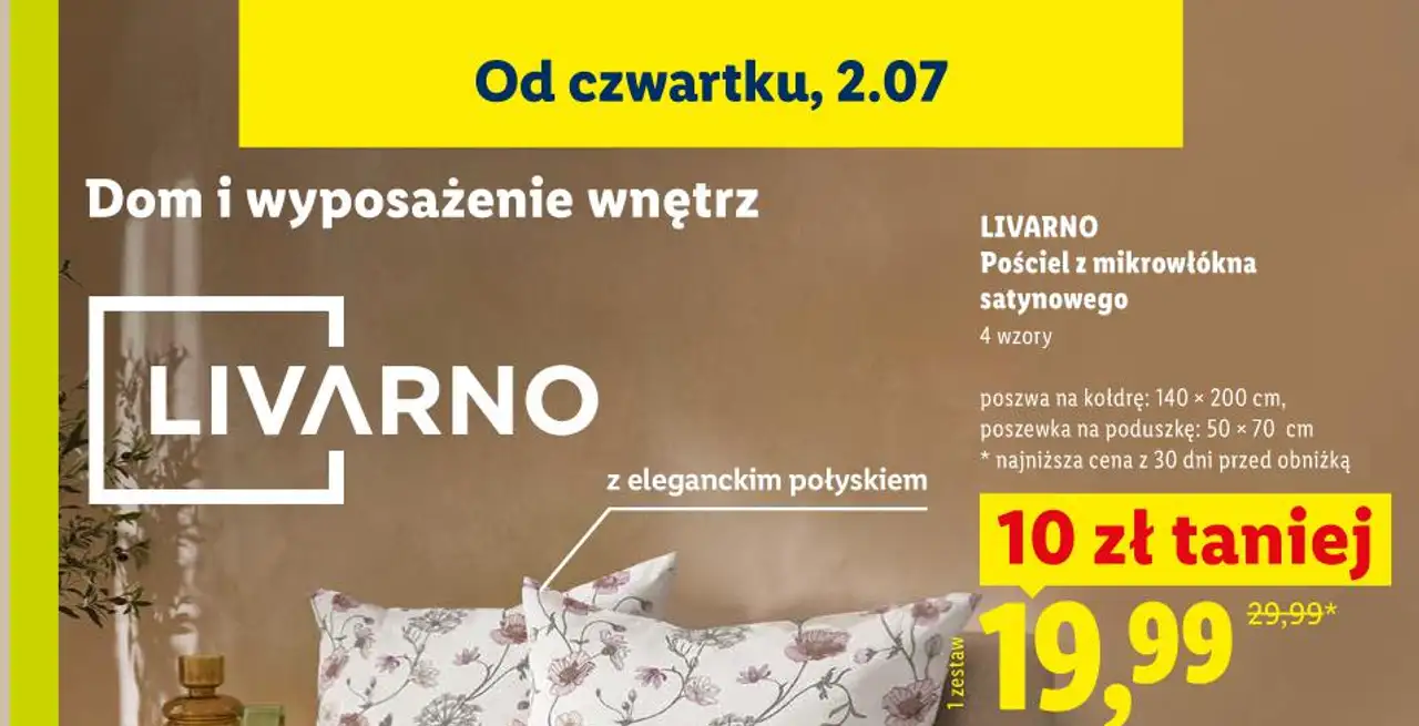 LIVARNO Pościel z mikrowłókna satynowego 140 x 200 cm
