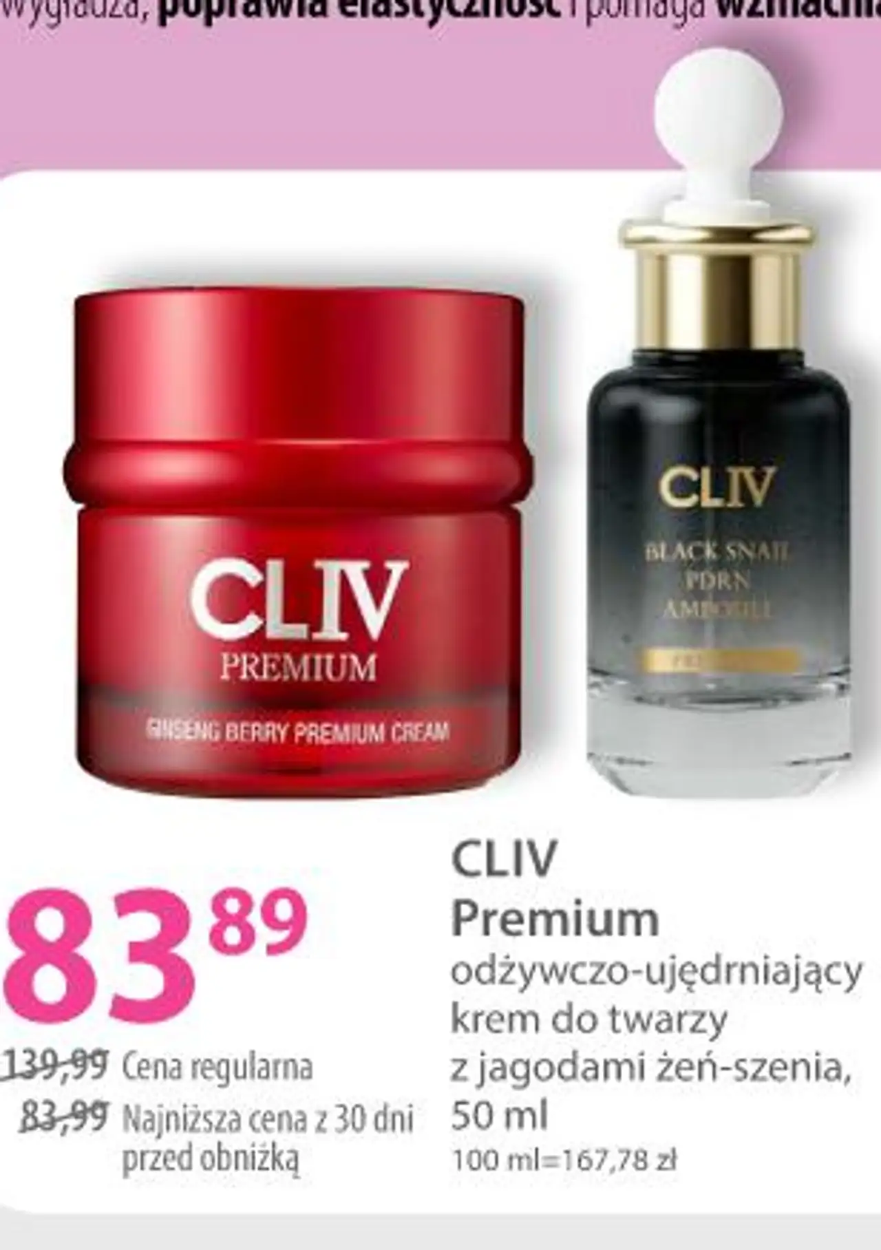 CLIV Premium odżywczo-ujędrniający krem do twarzy z jagodami żeń-szenia
