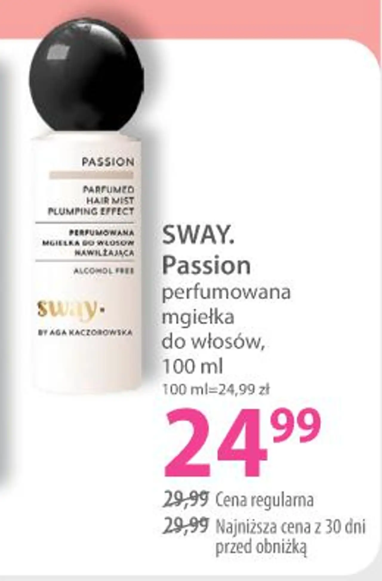 SWAY. Passion perfumowana mgiełka do włosów