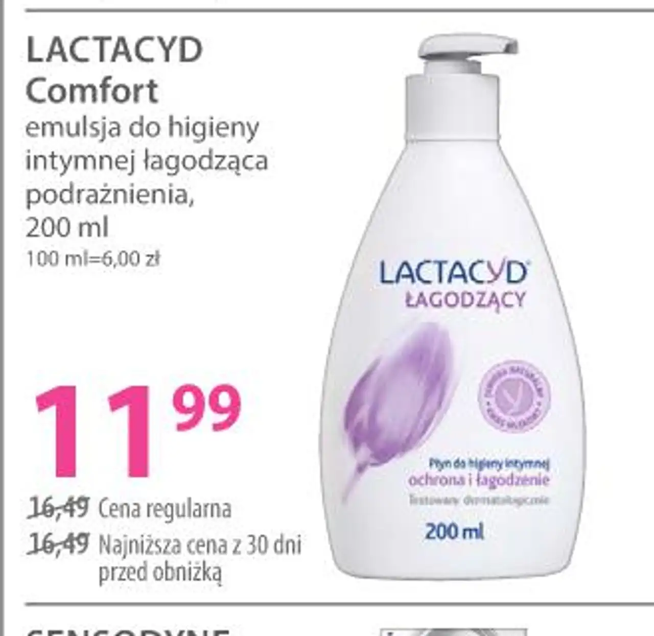 LACTACYD Comfort emulsja do higieny intymnej łagodząca podrażnienia