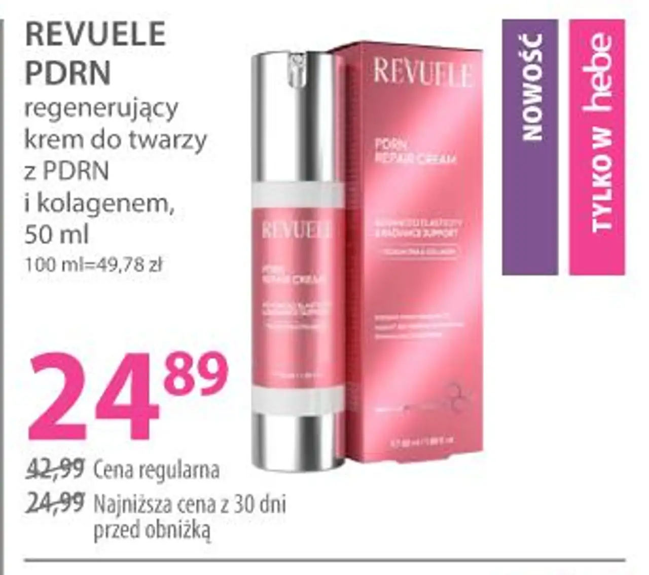 Revuele PDRN regenerujący krem do twarzy z PDRN i kolagenem
