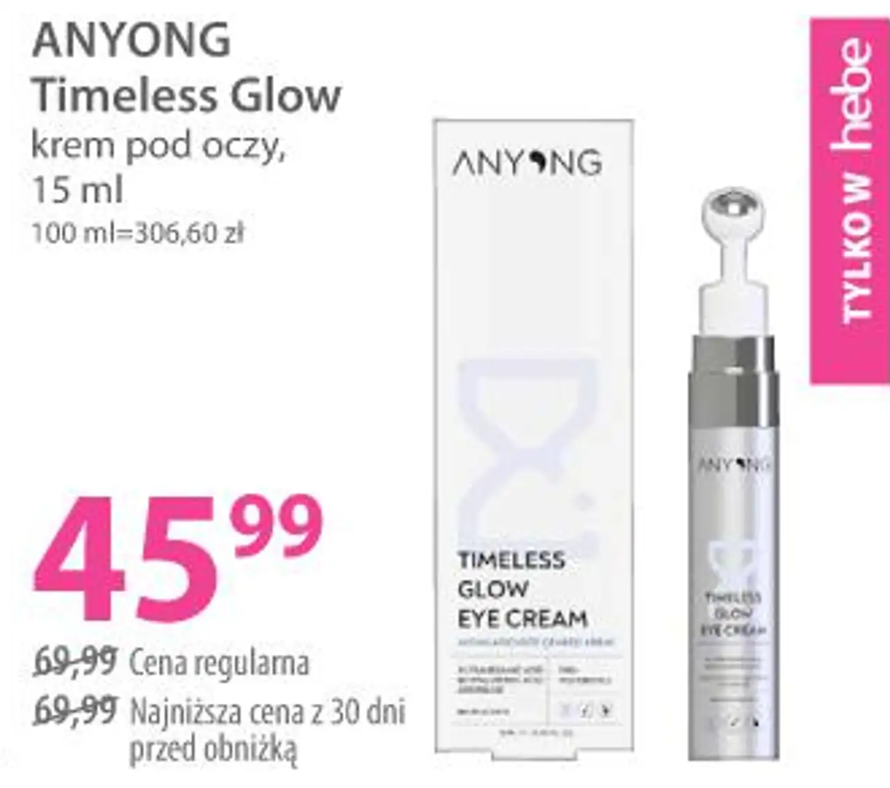 Anyong Timeless Glow krem pod oczy