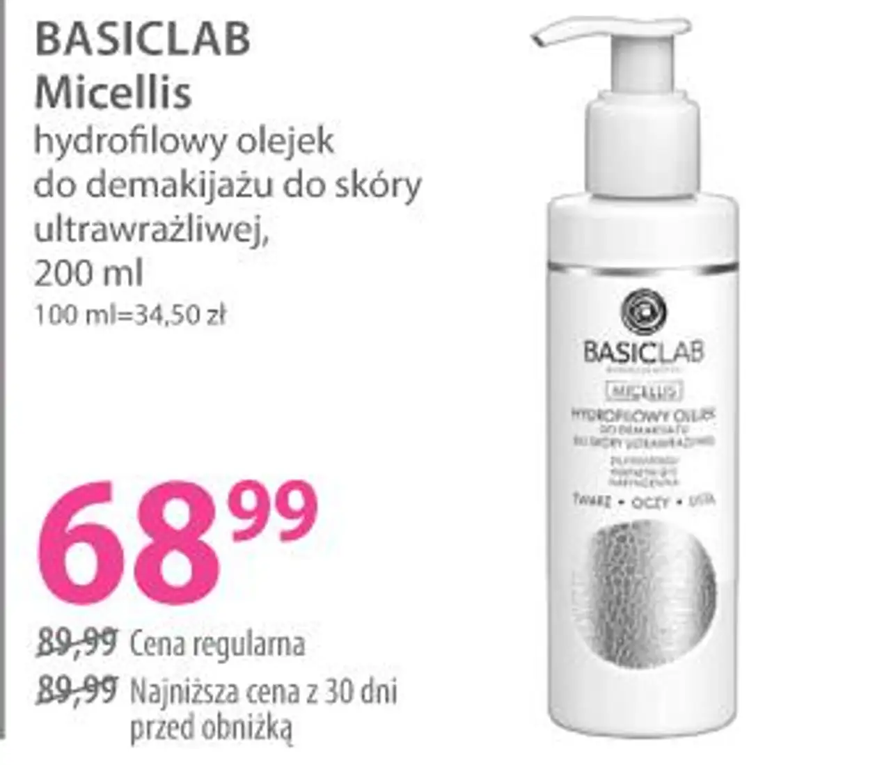 BasicLab Micellis hydrofilowy olejek do demakijażu