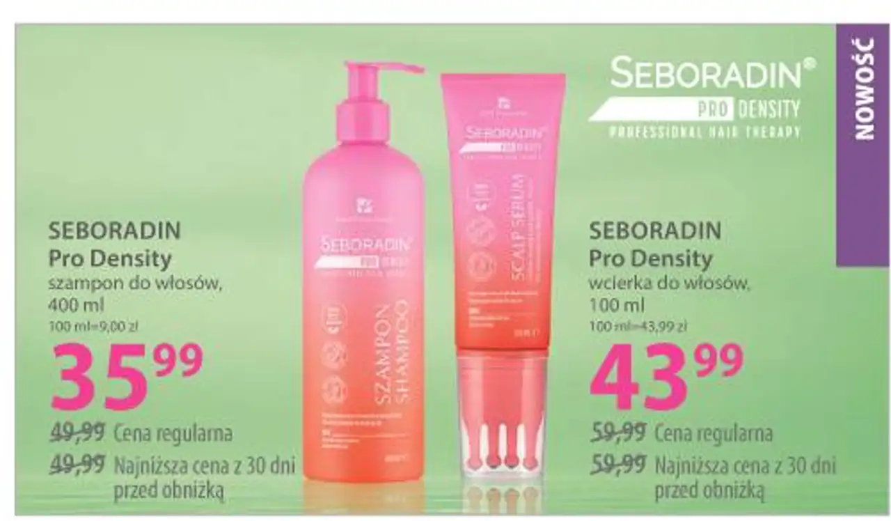 Seboradin Pro Density szampon lub wcierka do włosów