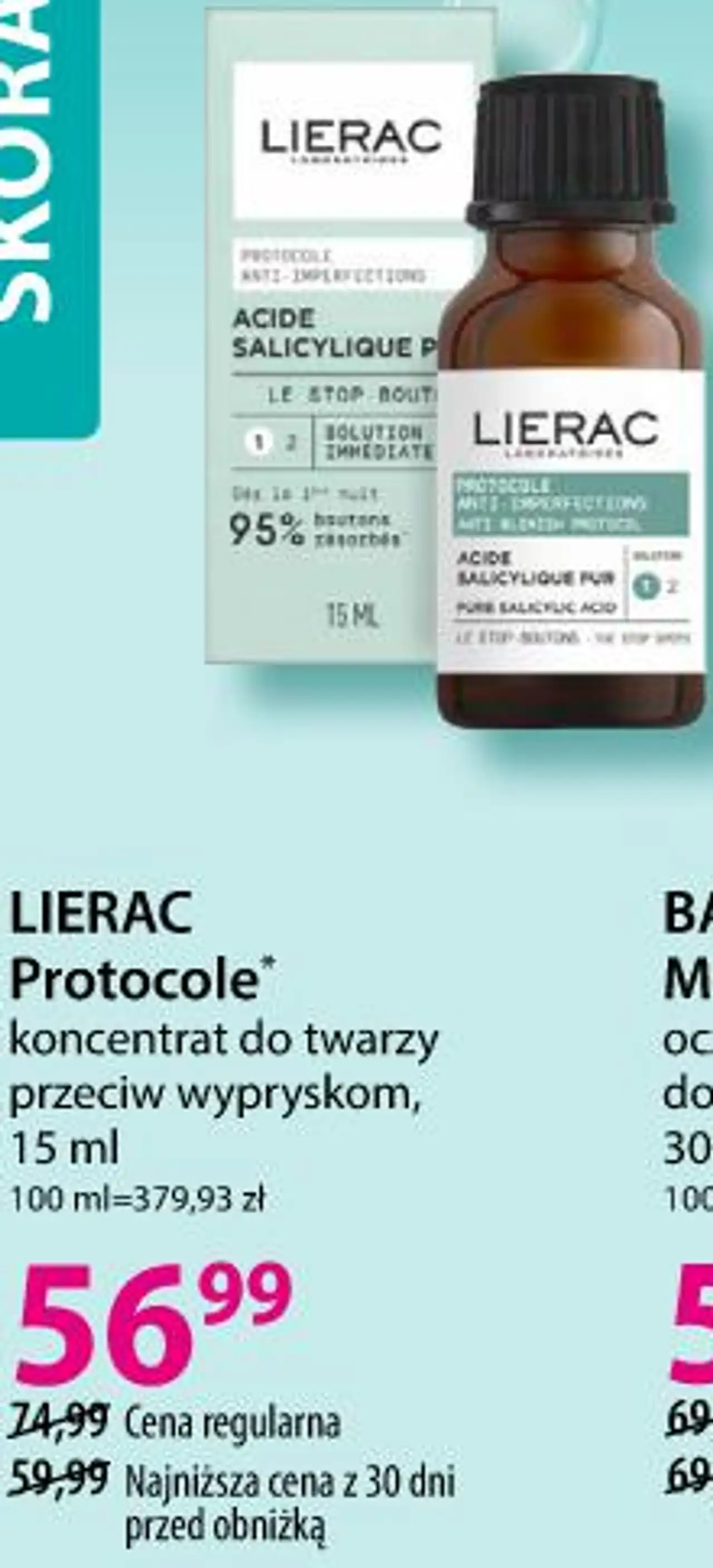 LIERAC Protocole koncentrat do twarzy przeciw wypryskom