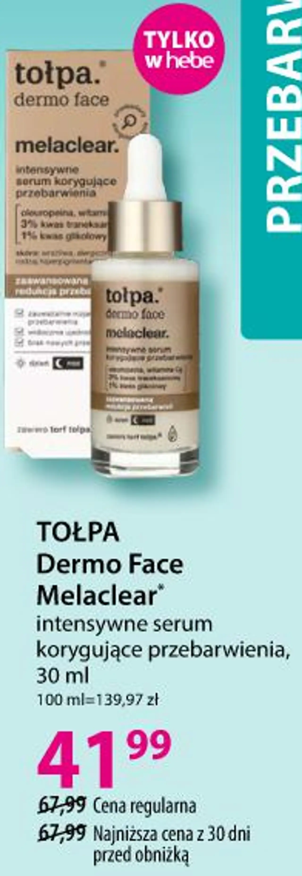 TOŁPA Dermo Face Melaclear intensywne serum korygujące przebarwienia, 30 ml
