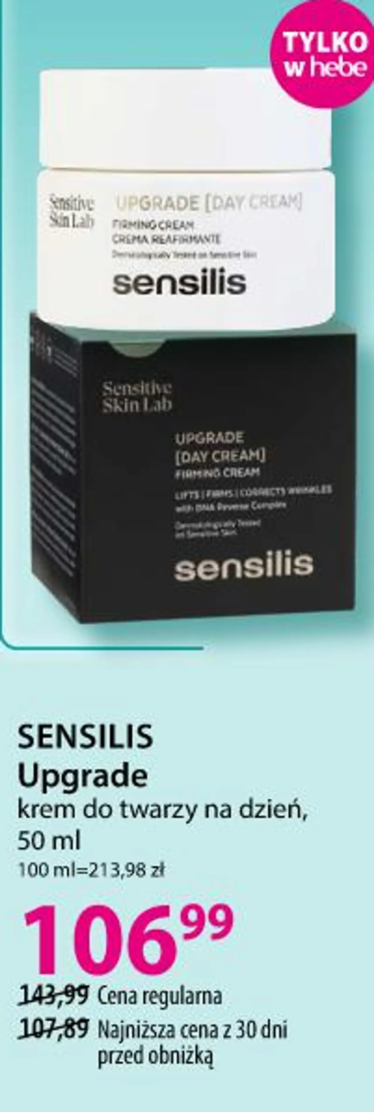 SENSILIS Upgrade krem do twarzy na dzień, 50 ml
