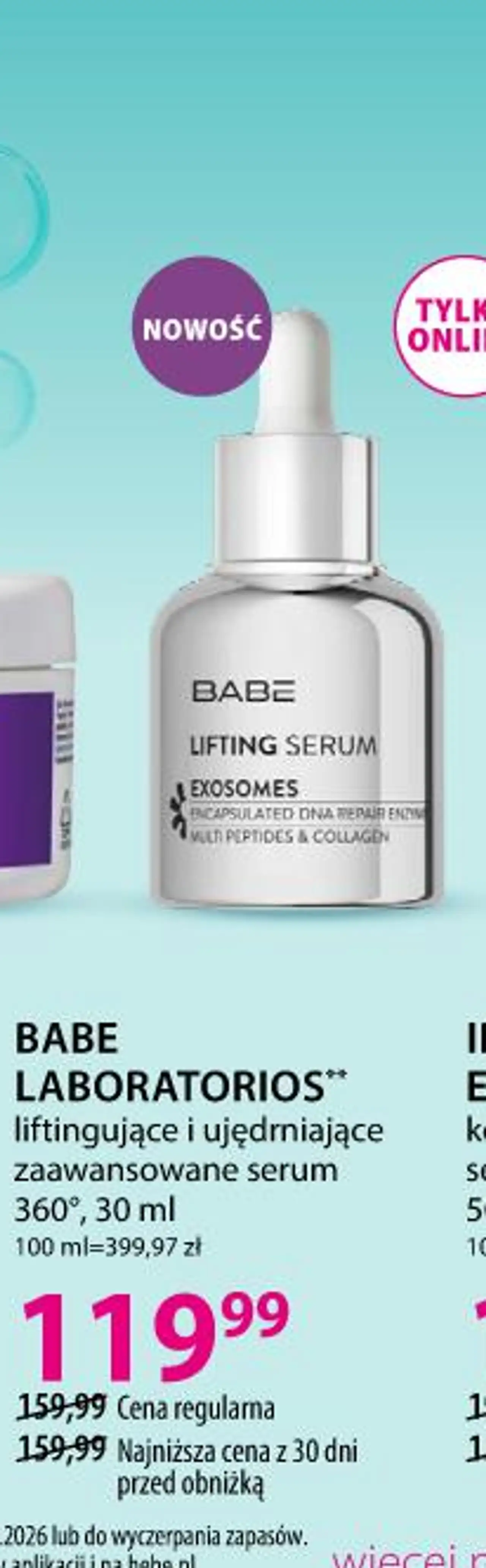 BABE LABORATORIOS liftingujące i ujędrniające zaawansowane serum 360°