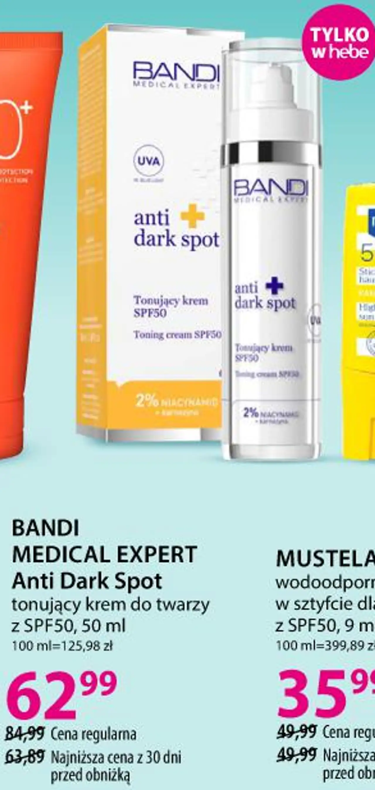 BANDI MEDICAL EXPERT Anti Dark Spot tonujący krem do twarzy z SPF50