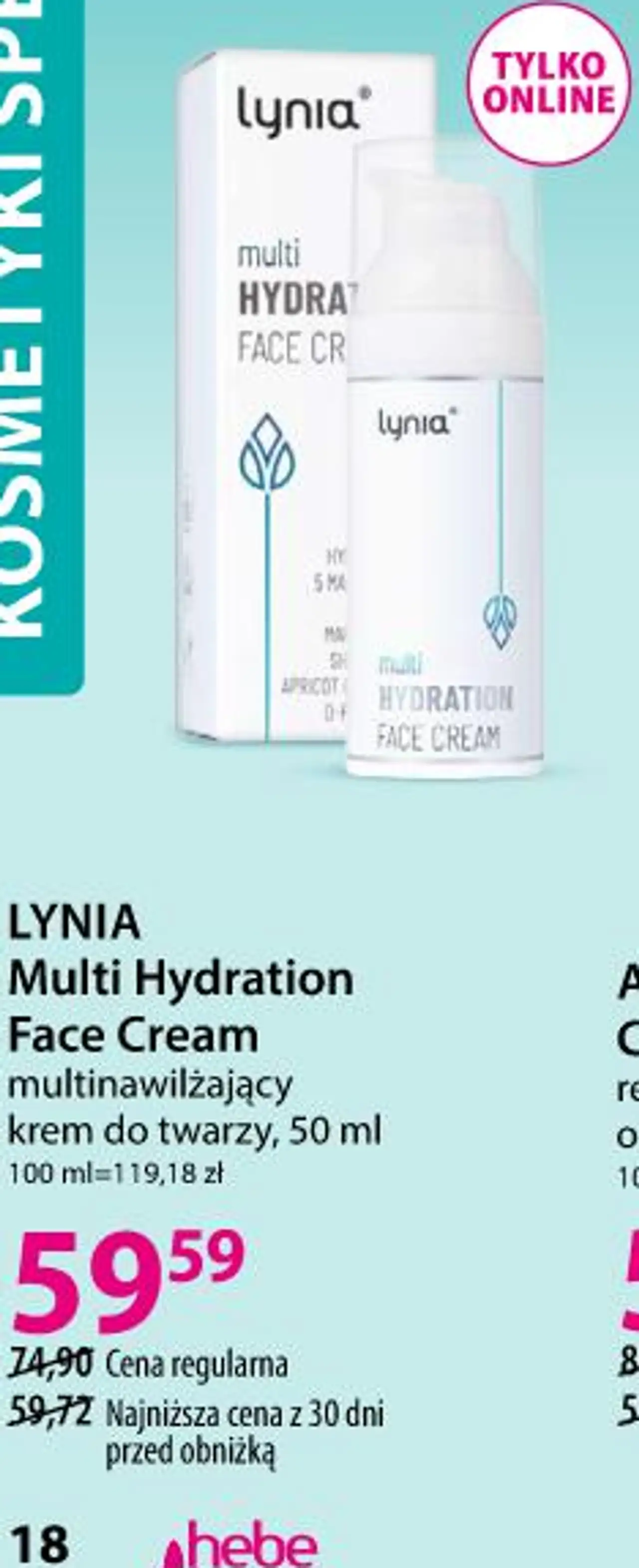 LYNIA Multi Hydration Face Cream multinawilżający krem do twarzy