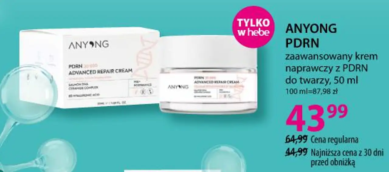 ANYONG PDRN zaawansowany krem naprawczy z PDRN do twarzy, 50 ml