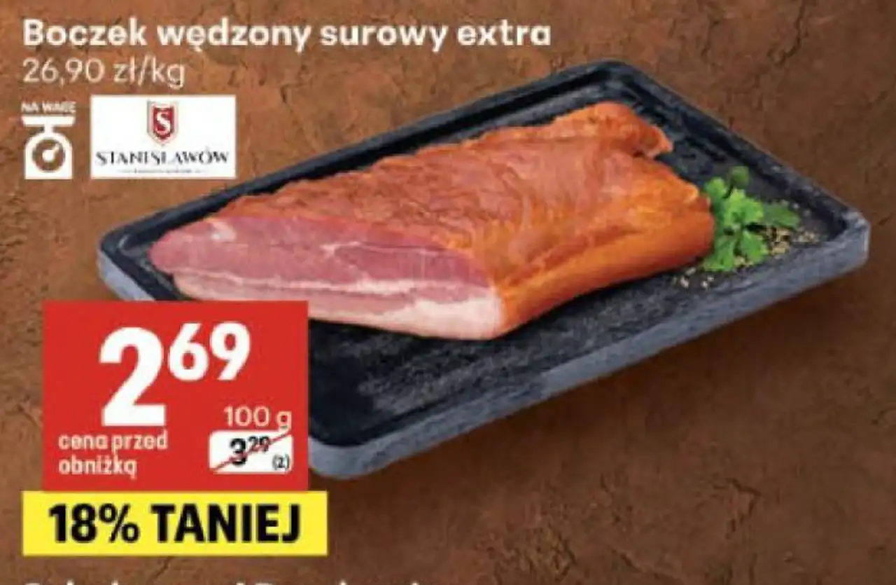 Boczek wędzony surowy extra Stanisławów