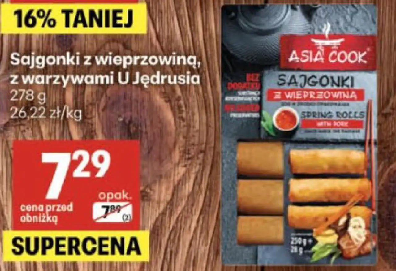 Sajgonki z wieprzowiną, z warzywami U Jędrusia