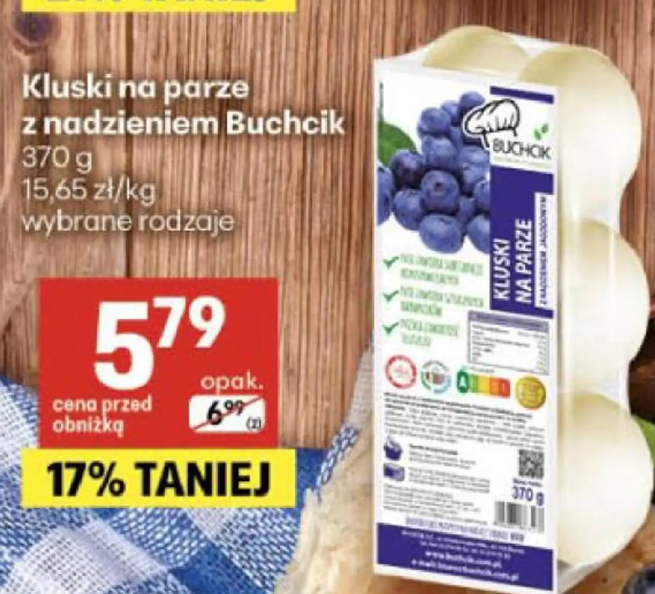Kluski na parze z nadzieniem Buchcik