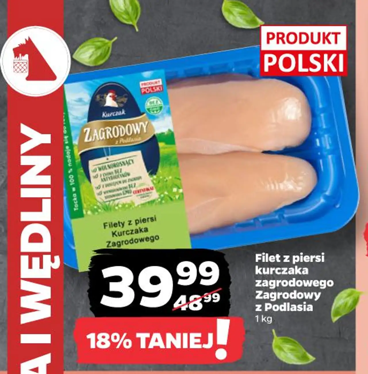 Filet z piersi kurczaka zagrodowego Zagrodowy z Podlasia
