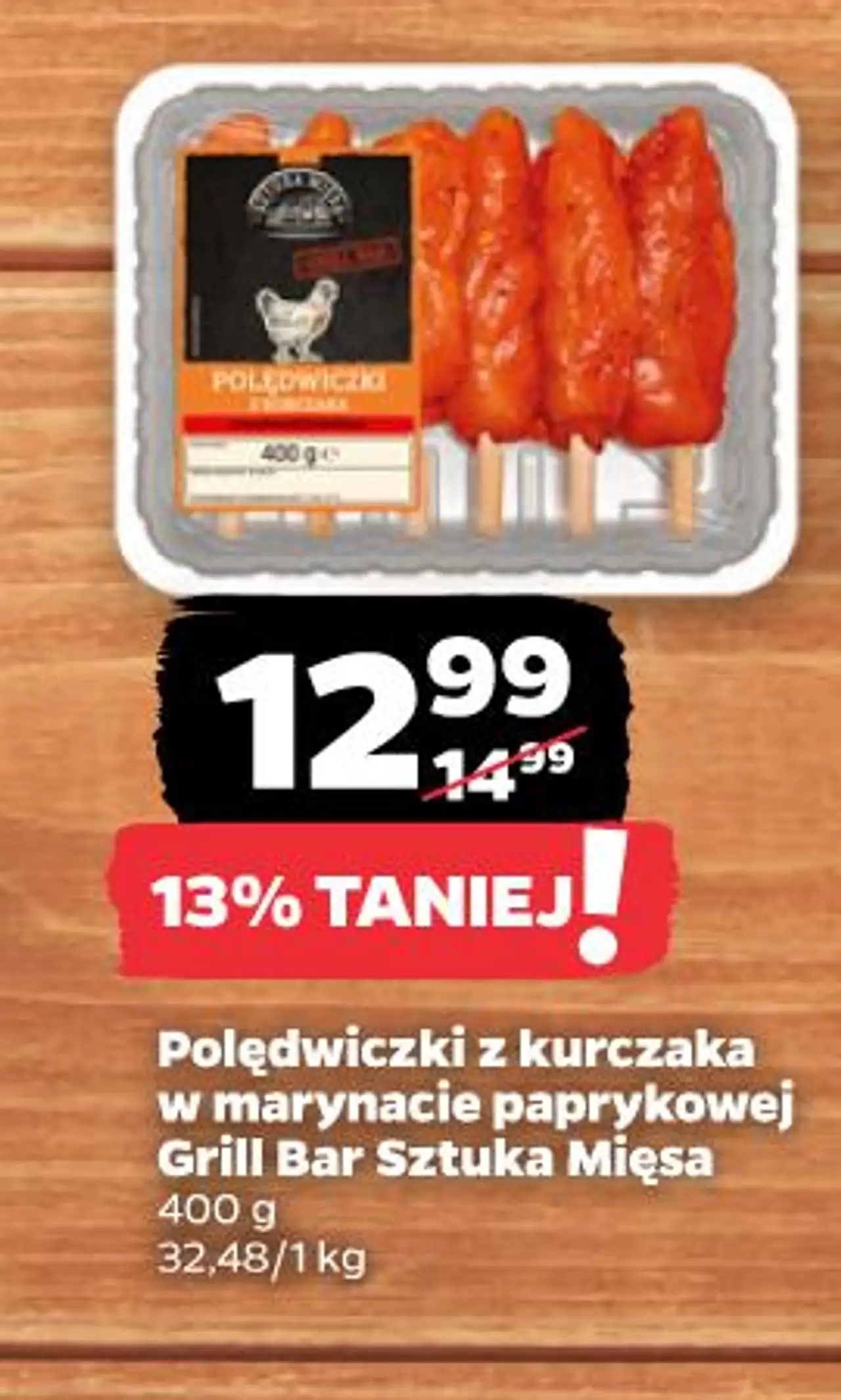 Polędwiczki z kurczaka w marynacie paprykowej Grill Bar Sztuka Mięsa