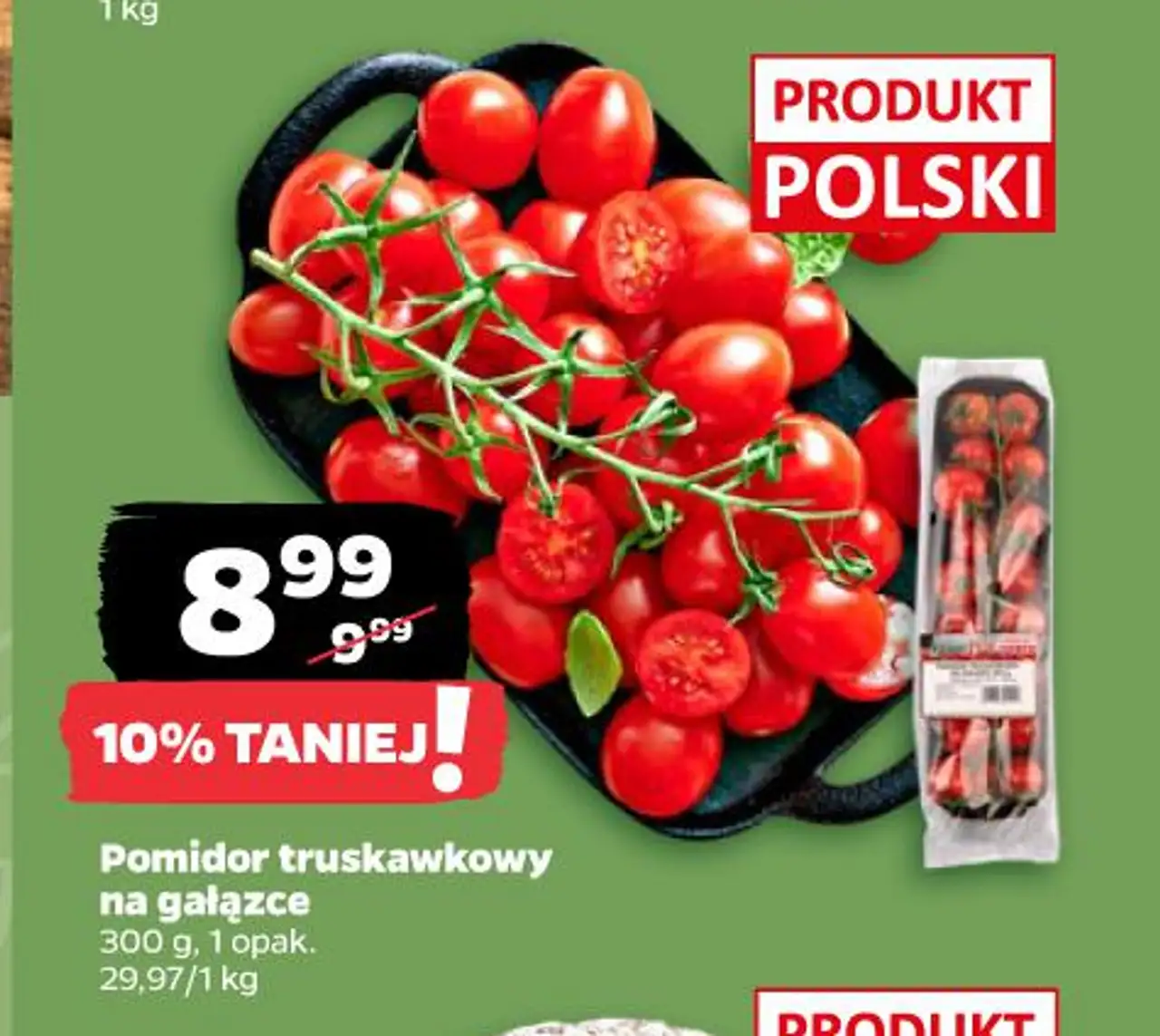 Pomidor truskawkowy na gałązce