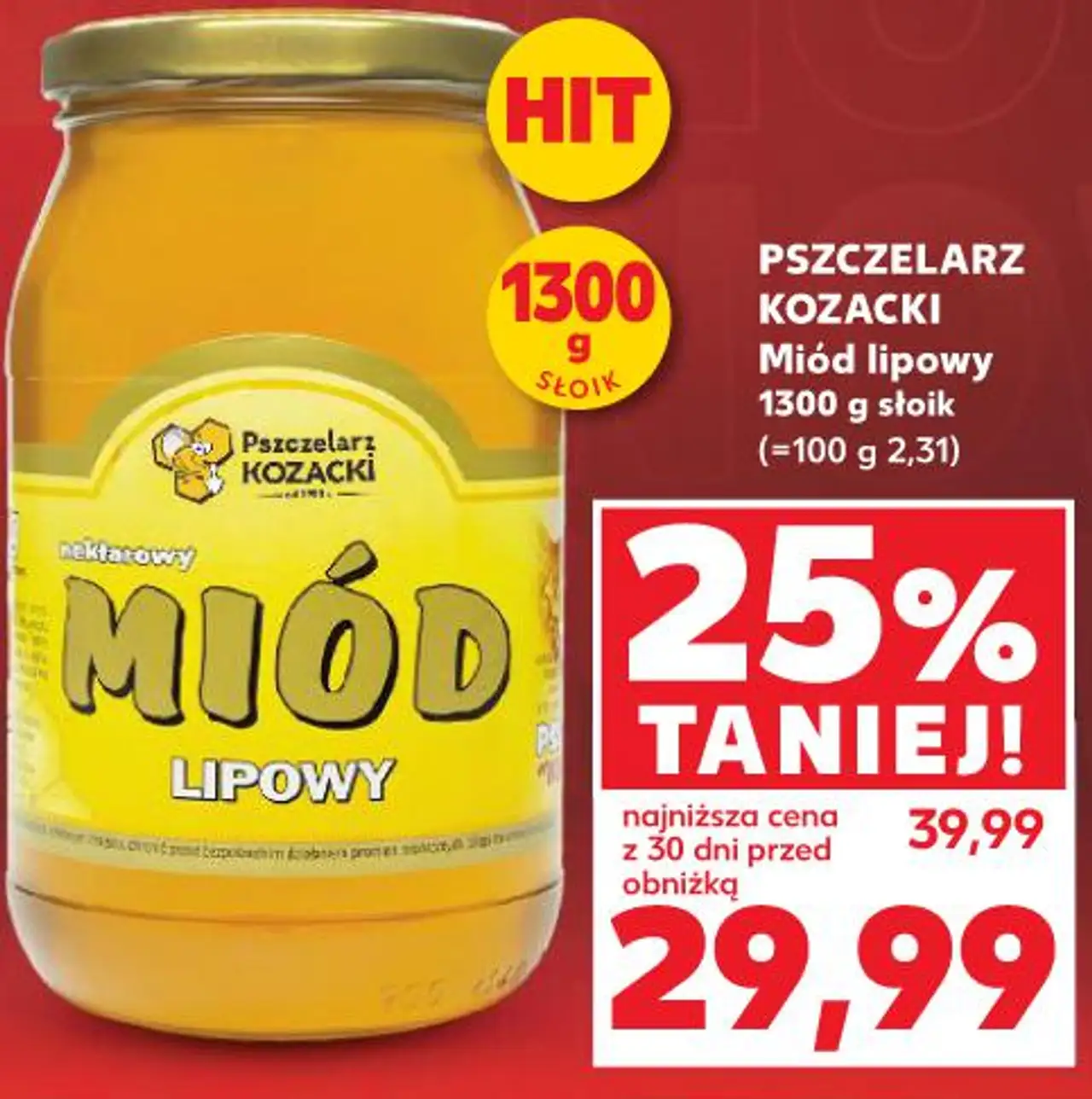 PSZCZELARZ KOZACKI Miód lipowy