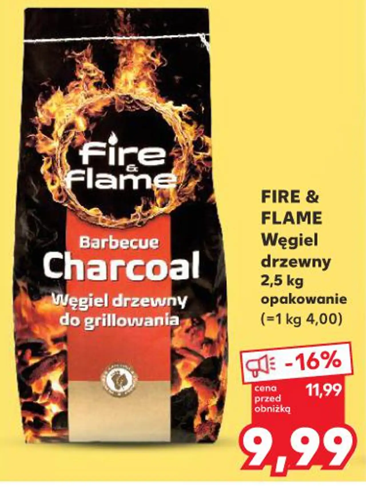 FIRE & FLAME Węgiel drzewny do grillowania