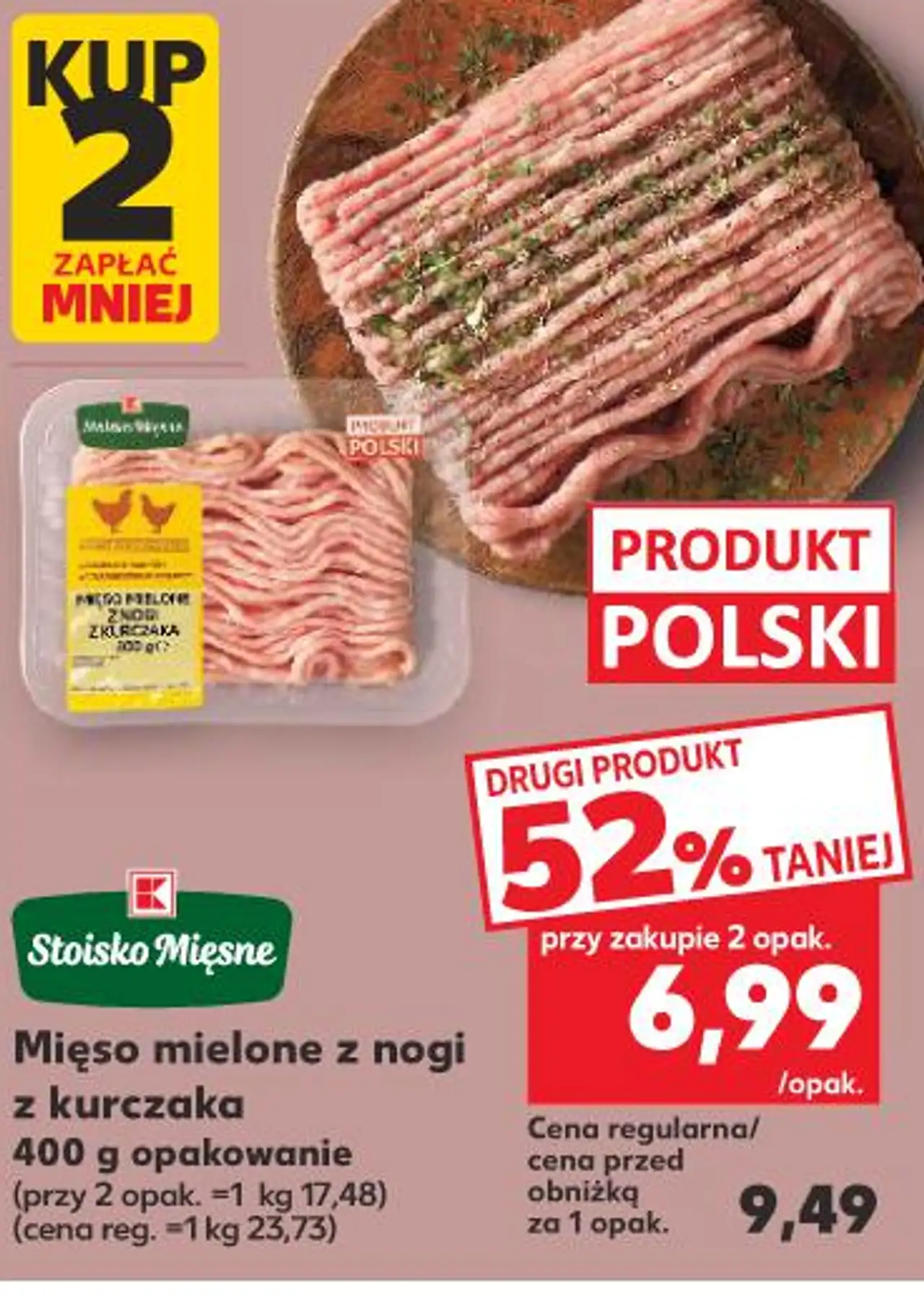 Stoisko Mięsne Mięso mielone z nogi z kurczaka 400 g