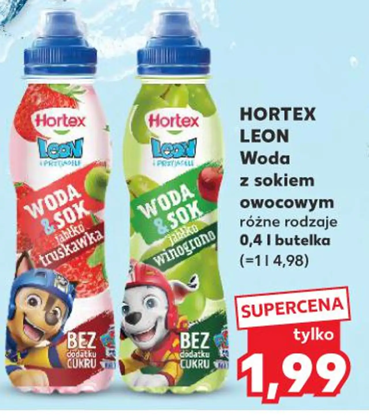 HORTEX LEON Woda z sokiem owocowym