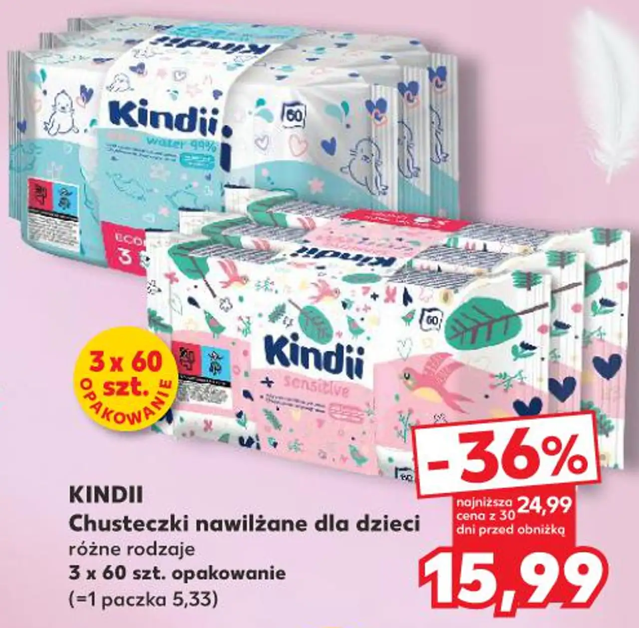 Kindii Chusteczki nawilżane dla dzieci