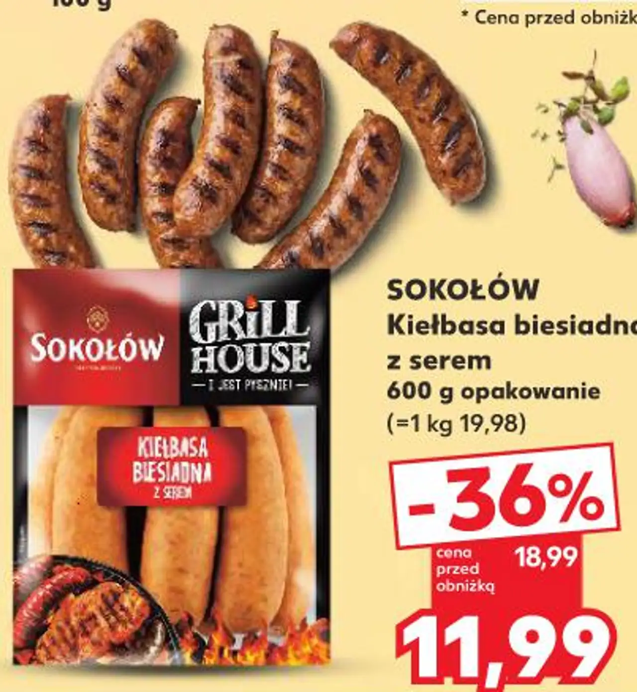 SOKOŁÓW Kiełbasa biesiadna z serem