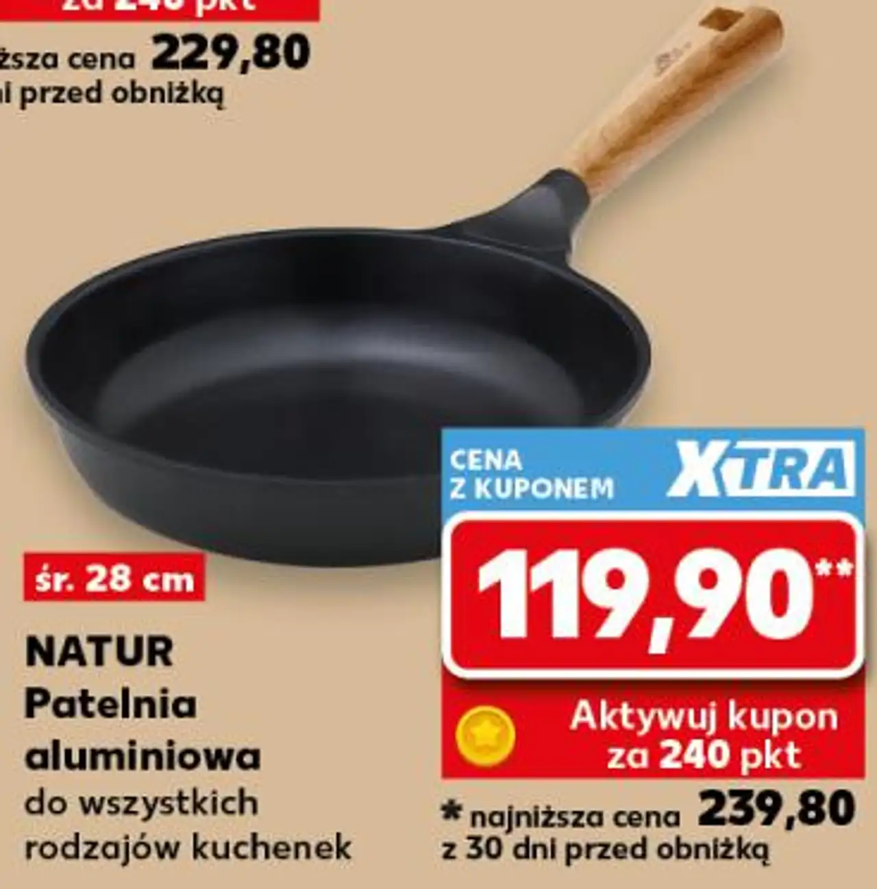 Gerlach NATUR Patelnia aluminiowa śr. 28 cm
