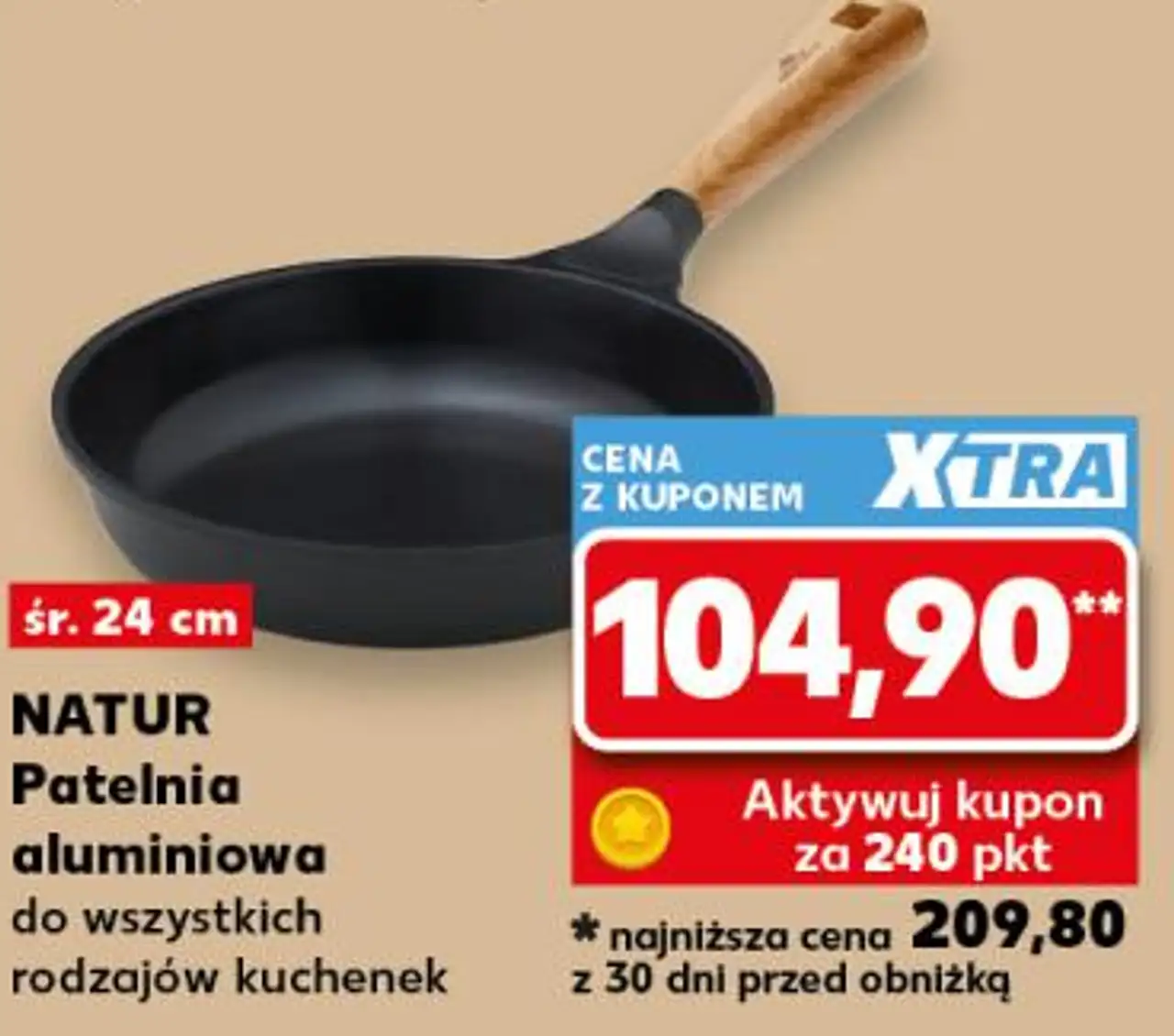 Gerlach NATUR Patelnia aluminiowa śr. 24 cm