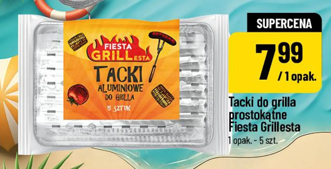 Tacki do grilla prostokątne Fiesta Grillesta