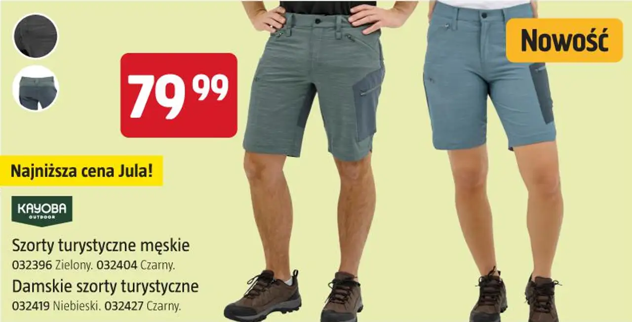 Kayoba Szorty turystyczne męskie / Damskie szorty turystyczne