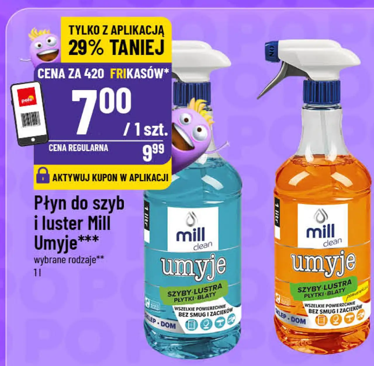 Mill clean umyje Płyn do szyb i luster