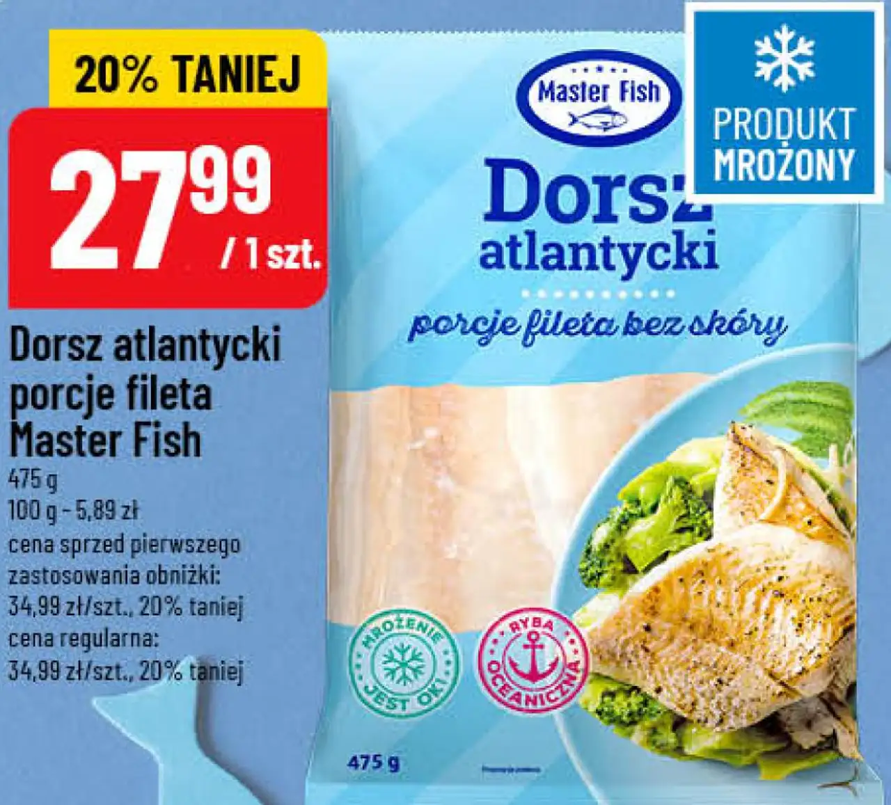 Dorsz atlantycki porcje fileta Master Fish
