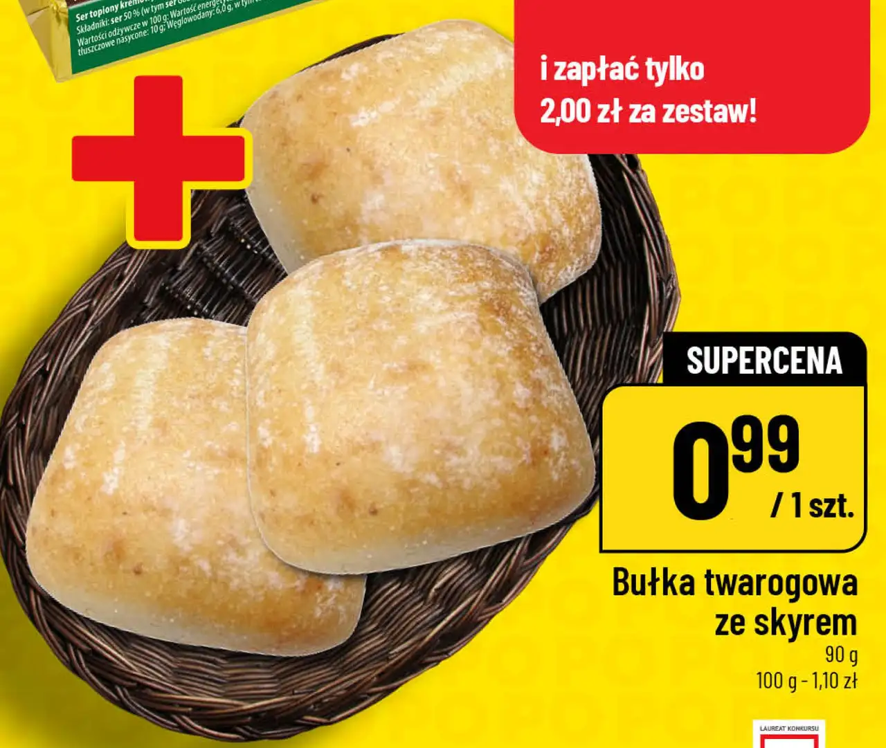 Bułka twarogowa ze skyrem
