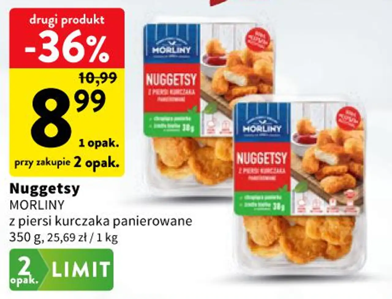 Nuggetsy z piersi kurczaka panierowane Morliny