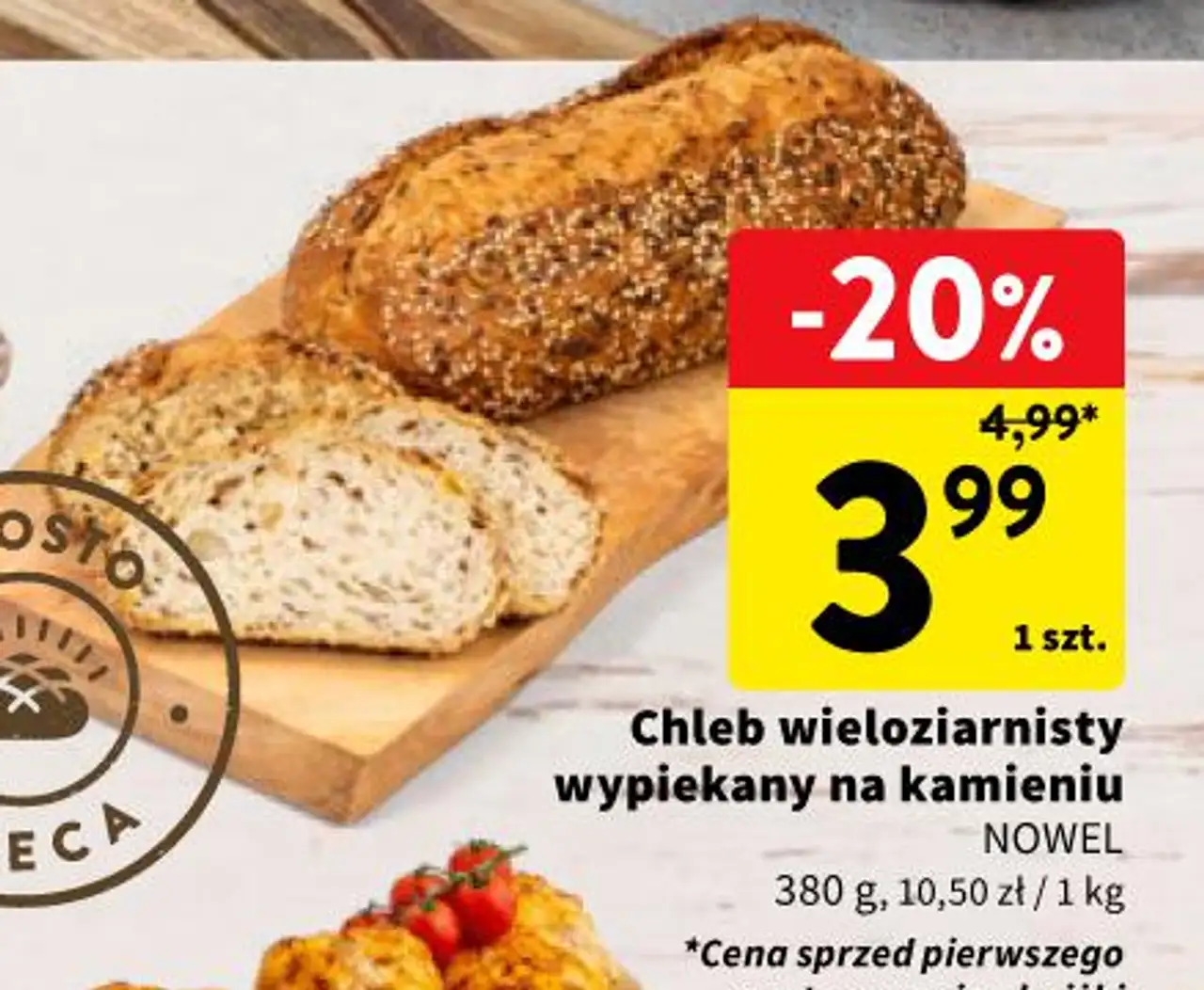 Chleb wieloziarnisty wypiekany na kamieniu
