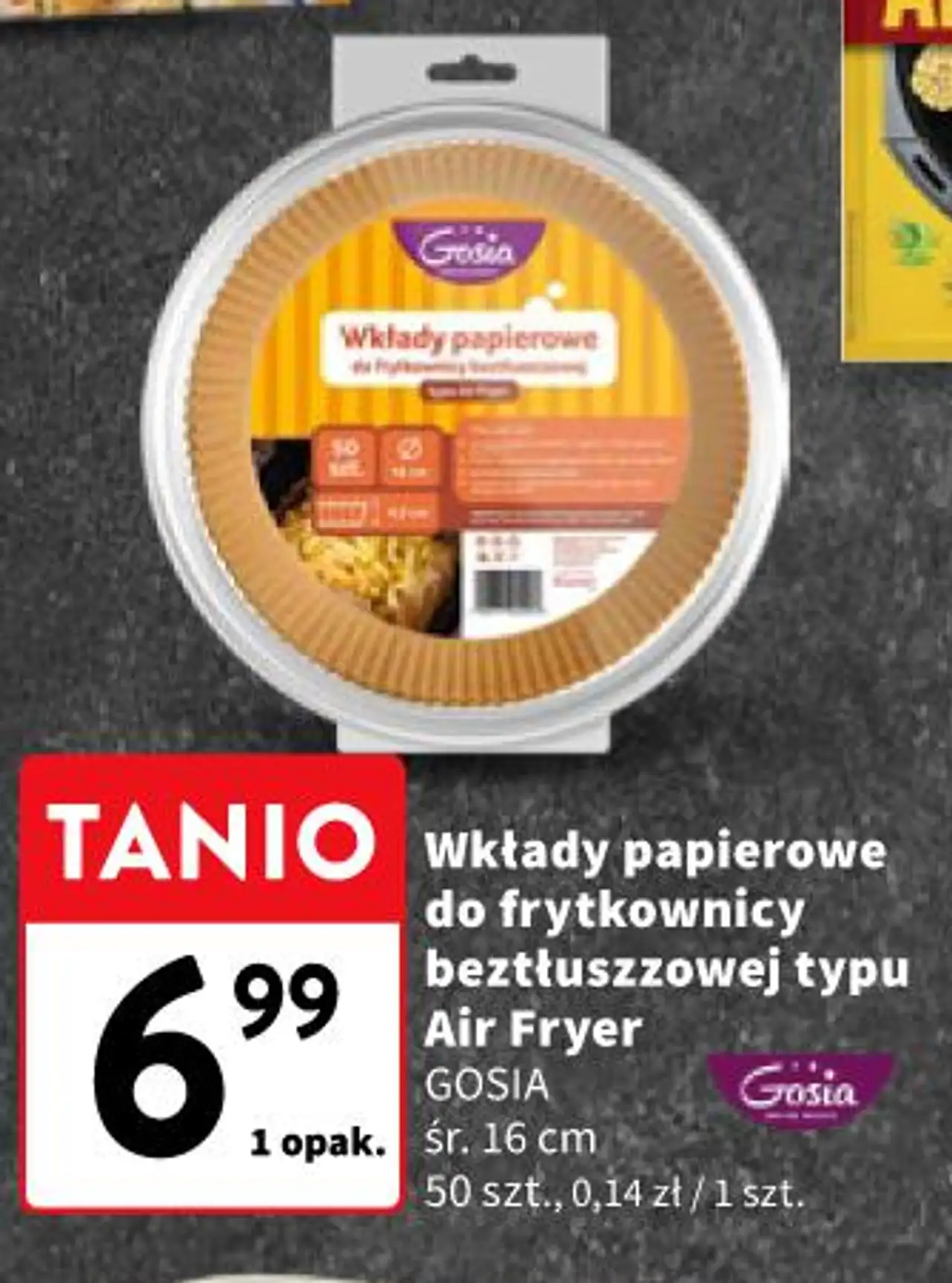 Gosia Wkłady papierowe do frytkownicy beztłuszczowej typu Air Fryer śr. 16 cm